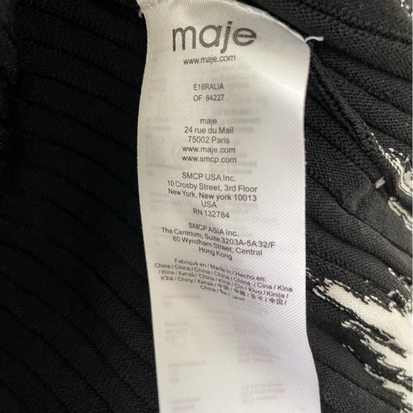 Maje Ralia Patterned Knit Dress size 2 - Picture 13 of 13